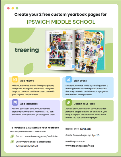 Create your custom yearbook pages with treering